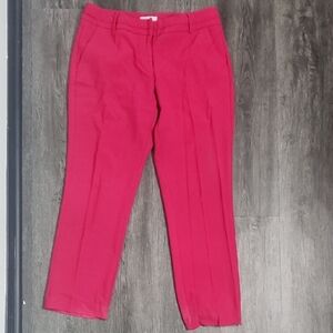 Elegant Red Women's Straight Leg Pants